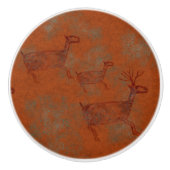 Southwest Canyons Petroglyphs Keramische Knop (Voorkant)