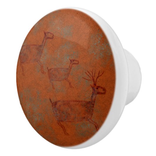 Southwest Canyons Petroglyphs Keramische Knop (Rechts)