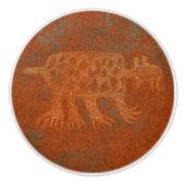 Southwest Canyons Petroglyphs Keramische Knop (Voorkant)