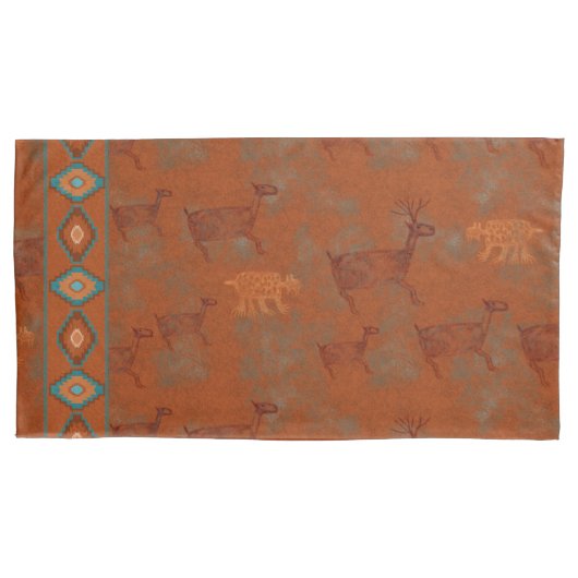 Southwest Canyons Petroglyphs Kussensloop (Voorkant-Links)