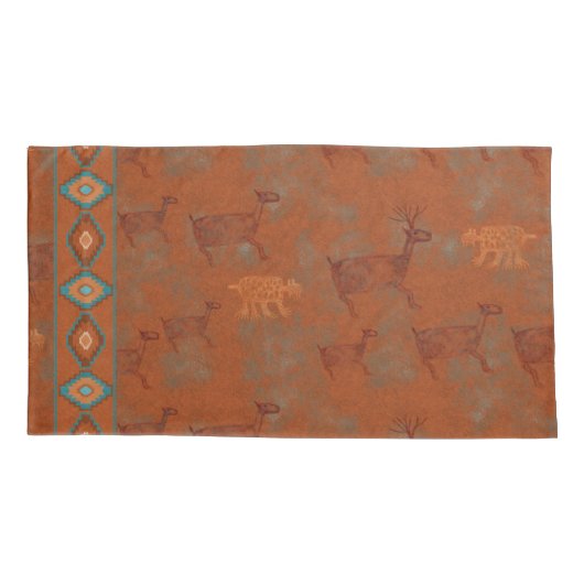 Southwest Canyons Petroglyphs Kussensloop (Achterkant-Links)