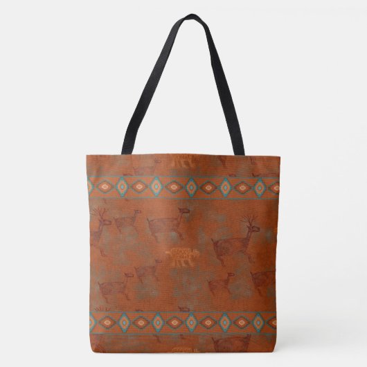 Southwest Canyons Petroglyphs Tote Bag (Voorkant)
