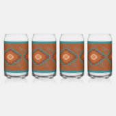 Southwest Canyons Turquoise Diamond Design Blikvorm Glas (Voorkant)