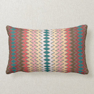 Southwest Chevron Zigzag Cotton Lumbar Pillow Kussen