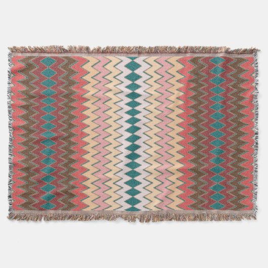 Southwest Chevron Zigzag Throw Blanket Deken (Voorkant)