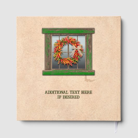 Southwest Chile Pepper Wreath Window Personalized  Gastenboek (Achterkant)