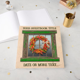 Southwest Chile Pepper Wreath Window Personalized  Gastenboek