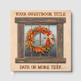 Southwest Chile Pepper Wreath Window Personalized  Gastenboek