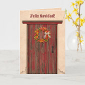 Southwest Chile Ristra Wreath Holiday Christmas  Kaart (Gele Bloem)