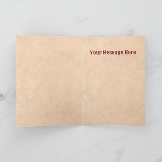 Southwest Chile Ristra Wreath on Rustic Red Door Kaart (Binnen)