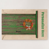 Southwest Chile Ristra Wreath Weathered Wood Door Legpuzzel (Horizontaal)
