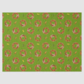 Southwest Chile Ristra Wreaths and Peppers Pattern Tissuepapier (Voorkant)