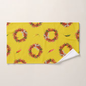 Southwest Chile Wreaths and Peppers Customizeable  Bad Handdoek (Handdoek)
