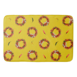 Southwest Chile Wreaths and Peppers Customizeable Badmat