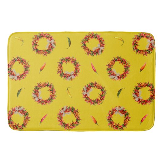 Southwest Chile Wreaths and Peppers Customizeable Badmat (Voorkant)