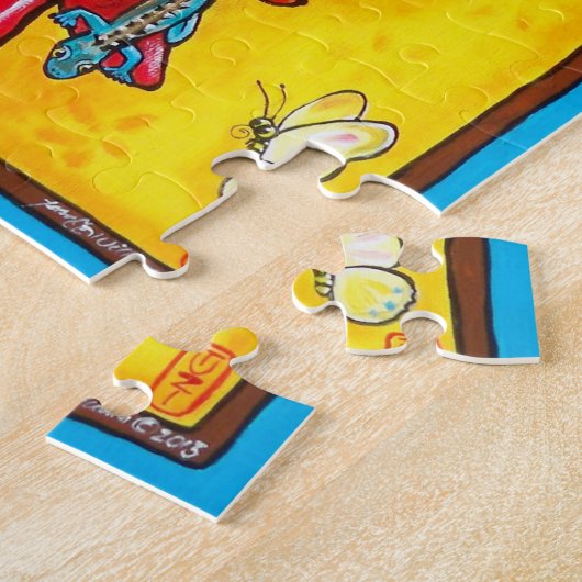 Southwest Chili Pepper Ristra Lizard Puzzle Legpuzzel (Zijkant)