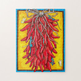 Southwest Chili Pepper Ristra Lizard Puzzle Legpuzzel