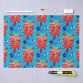 Southwest Chili Pepper Turquoise Fiesta Pattern Tissuepapier (Craft)