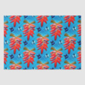 Southwest Chili Pepper Turquoise Fiesta Pattern Tissuepapier (Voorkant)