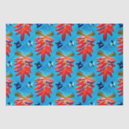 Southwest Chili Pepper Turquoise Fiesta Pattern Tissuepapier