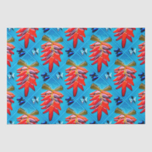 Southwest Chili Pepper Turquoise Fiesta Pattern Tissuepapier