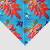 Southwest Chili Pepper Turquoise Red Glass Pattern Tissuepapier (Detail)