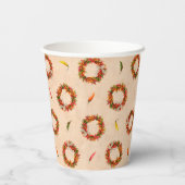 Southwest Chili Ristra Wreaten over het gehele pat Papieren Bekers (Achterkant)