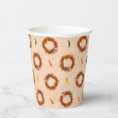 Southwest Chili Ristra Wreaten over het gehele pat Papieren Bekers (Rechts)