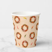 Southwest Chili Ristra Wreaten over het gehele pat Papieren Bekers (Voorkant)