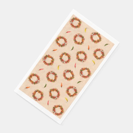 Southwest Chili Ristra Wreaten over het gehele pat Servet (Hoek)