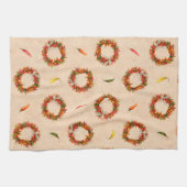 Southwest Chili Ristra Wreaten over het gehele pat Theedoek (Horizontaal)