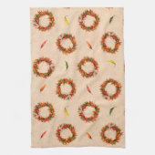 Southwest Chili Ristra Wreaten over het gehele pat Theedoek (Verticaal)