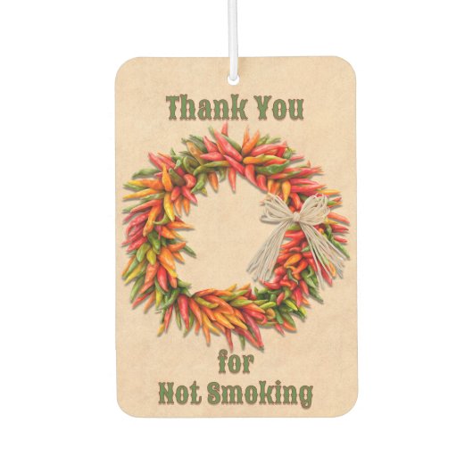 Southwest Chili Ristra Wreath Personalized Luchtverfrisser (Voorkant)