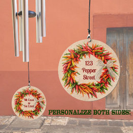 Southwest Chili Ristra Wreath Personalized Windgong