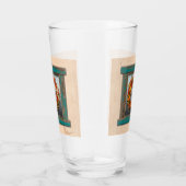 Southwest Chili Wreath on Rustic Blue Wood Window Glas (Rechts)