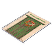 Southwest Chili Wreath on Rustic Green Wood Dep Notitieboek (Linkerzijde)