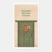 Southwest Chili Wreath on Rustic Green Wood Dep Servet (Voorkant)