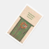 Southwest Chili Wreath on Rustic Green Wood Dep Servet (Hoek)