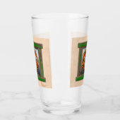 Southwest Chili Wreath on Rustic Green Wood Window Glas (Links)