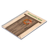 Southwest Chili Wreath on Rustic Wood door Notitieboek (Linkerzijde)