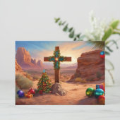 Southwest Christmas Card Personalized Feestdagenkaart (Staand voorkant)