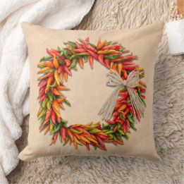 Southwest Colorful Chile Pepper Ristra Wreath  Kussen