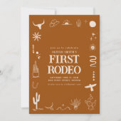 Southwest Cowboy Eerste Rodeo Verjaardagsfeestje U Kaart (Voorkant)