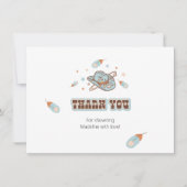 Southwest Cowboy Pet Birthday Blue Hartelijk dank Kaart (Voorkant)