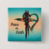 Southwest Cross-Button Vierkante Button 5,1 Cm (Voorkant)