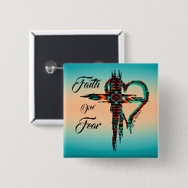 Southwest Cross-Button Vierkante Button 5,1 Cm