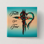 Southwest Cross-Button Vierkante Button 5,1 Cm (Voorkant)