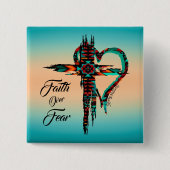 Southwest Cross-Button Vierkante Button 5,1 Cm (Voorkant)