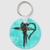 Southwest Cross en Heart Keychain (Voorkant)