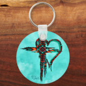 Southwest Cross en Heart Keychain (Voorkant)